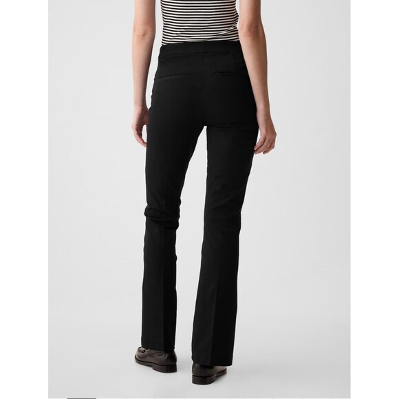 New Gap High Rise Flare Bi-Stretch Black Y2k Boho 70s Pants Size 10 Petite Work - Picture 4 of 12